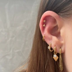 Winther Studio Crystal Triangle Piercing> Øreringe | Piercingsmykker